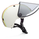 The Bouclier visor attached to a bicycle helmet.